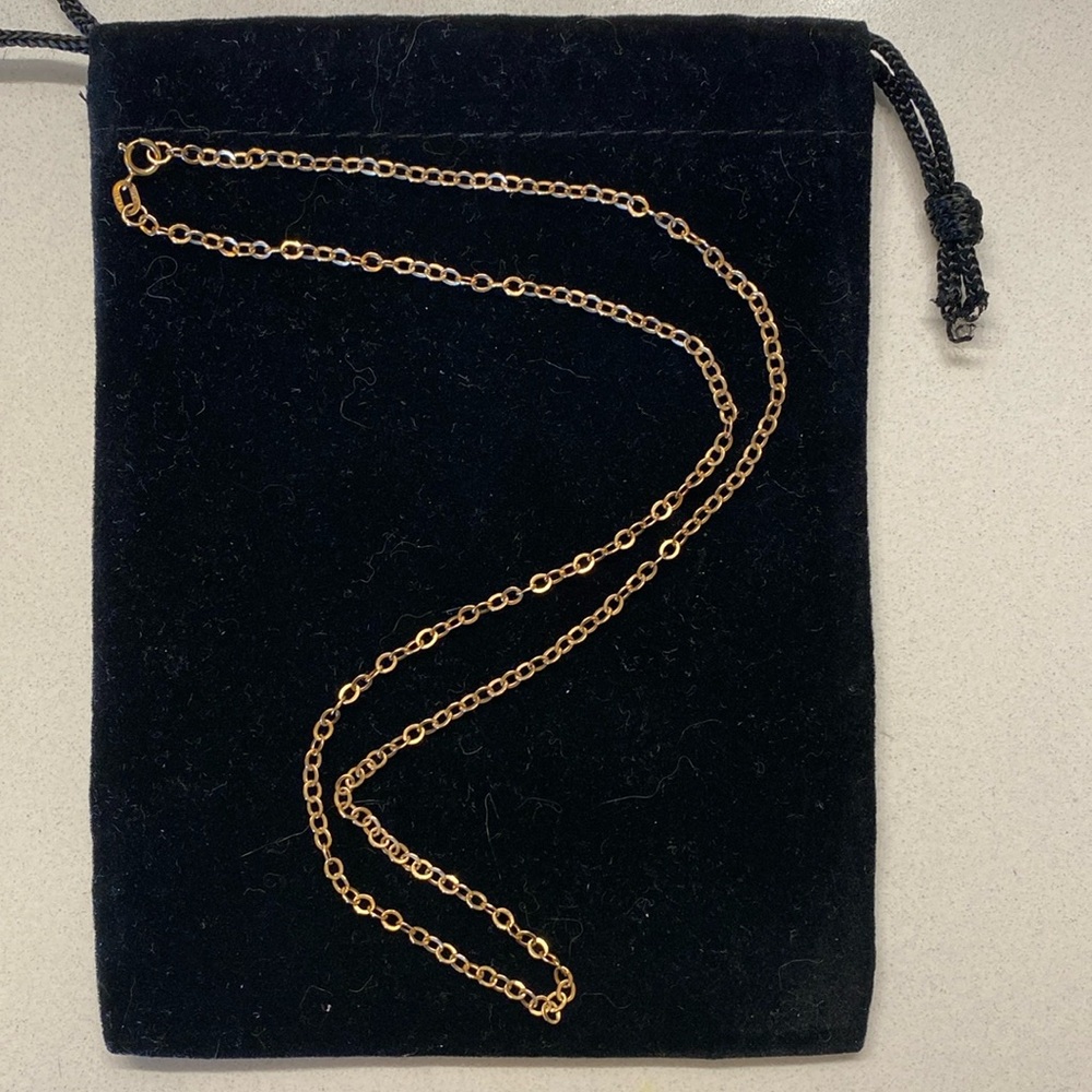 10kt Gold Chain Necklace 18”